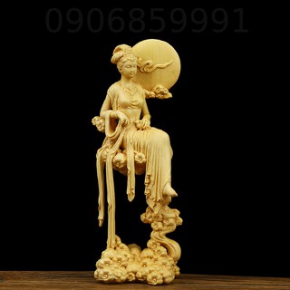 Tượng gỗ Hằng Nga cỡ nhỏ - Gỗ Hoàng Dương