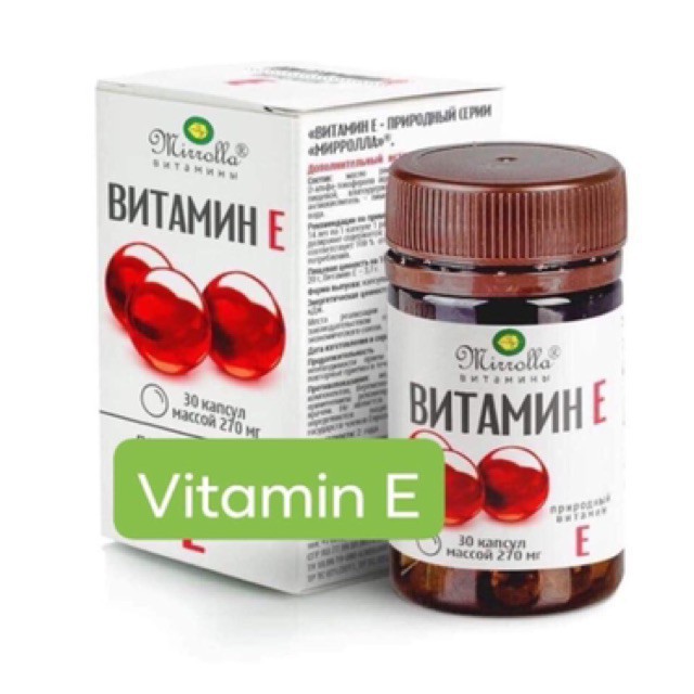 Viên uống trắng đẹp da ❤️CHÍNH HÃNG👍 Vitamine e đỏ Nga 270mg ❤️ chống lão hóa, khỏe tóc, bổ sung vitamin E, làm mịn da | BigBuy360 - bigbuy360.vn