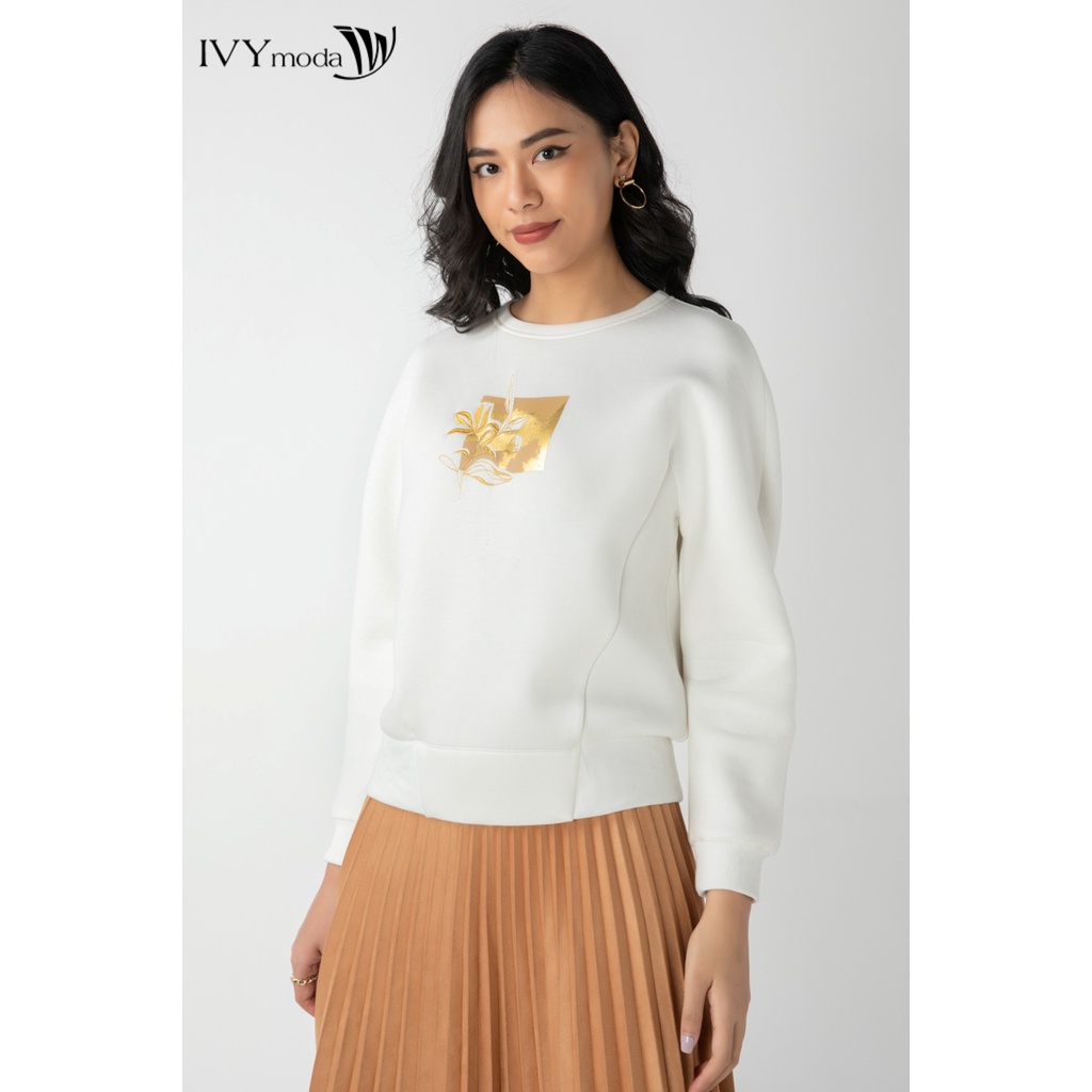 Áo Sweater nữ bo gấu IVY moda MS 58B9049
