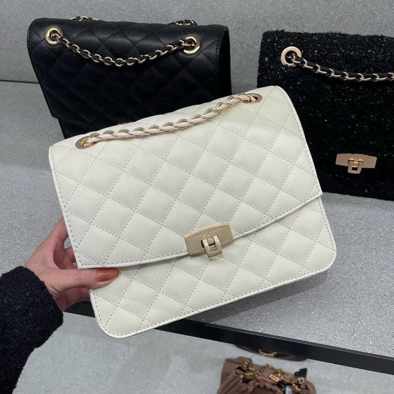 Túi CNK trám bản da hạt chuẩn auth tuồn