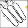 Dây chuyền inox nam dù đen 5ly bọc khoen inox xịn adida