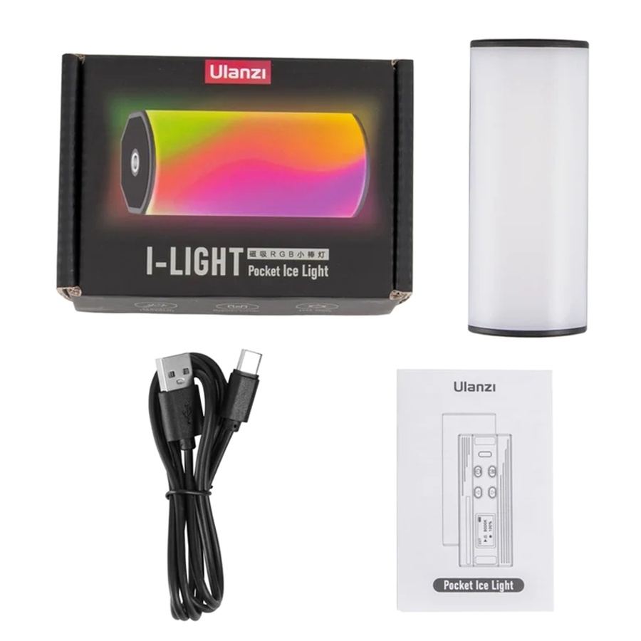 ULANZI I-LIGHT  - Đèn LED Ống Từ Tính Đổi Màu RGB, Công Suất 6W, Pin Tích Hợp 2000mAh | Hàng Chính Hãng