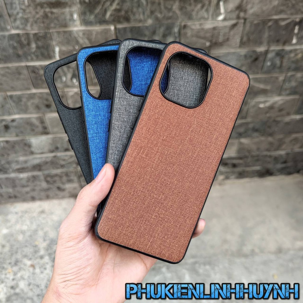 Xiaomi Mi 11_Ốp lưng vân vải Jean 1 màu chống bán vân tay