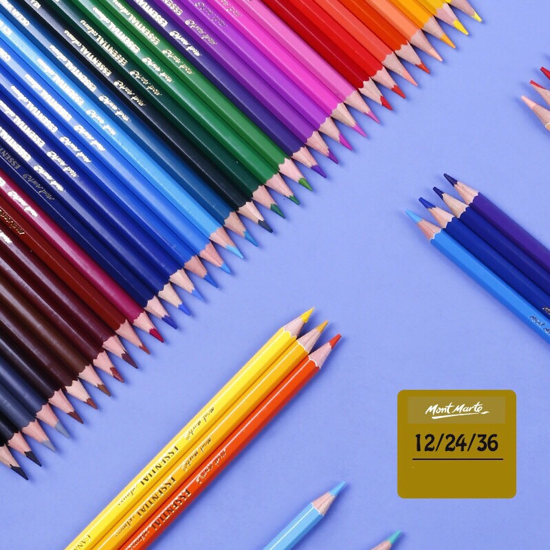 [Hỏa Tốc HCM] Bộ Bút Chì Màu Cao Cấp Mont Marte 12/24/36 Màu - Colour Pencils Signature - MPN0094/MPN0095/MPN0096