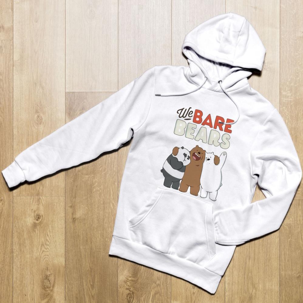 SALE- Áo Hoodie Nỉ In Hình We Bare Bears (3 Chú Gấu) Unisex Nam và Nữ - bán chạy nhất