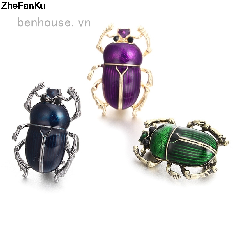 Ghim cài áo hình bọ cánh cứng phong cách vintage độc đáo