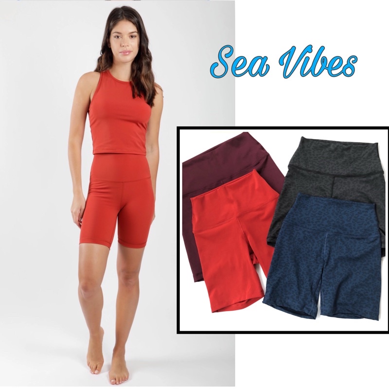 Quần Legging Đùi  Quần Biker Short Nữ Cạp Cao Nhiều Mầu Hàng Xuất Xịn