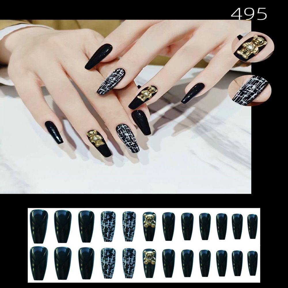 Bộ 24 Móng Tay Giả Che Phủ Toàn Diện Có Thể Tháo Rời