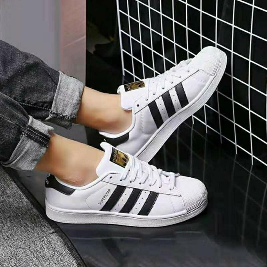 Giày thể thao super star nam nữ Giầy sneaker  trắng sọc đen Hot trend 2022