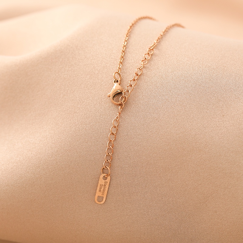 Dây Chuyền Mạ Vàng 18k Đính Đá Zircon Sáng Tạo Cho Nữ