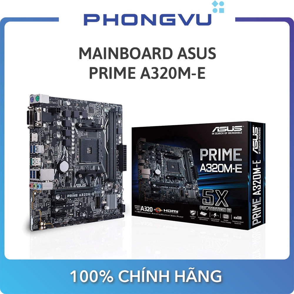 [Mã ELMALL10 giảm 10% đơn 500K] Bo mạch chính/ Mainboard Asus Prime A320M-E