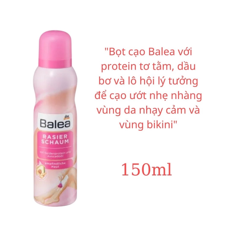 Bọt cạo cao lông Balea 150ml, Gel cạo lông Balea 200ml, Hàng Đức - Shop Lavenic