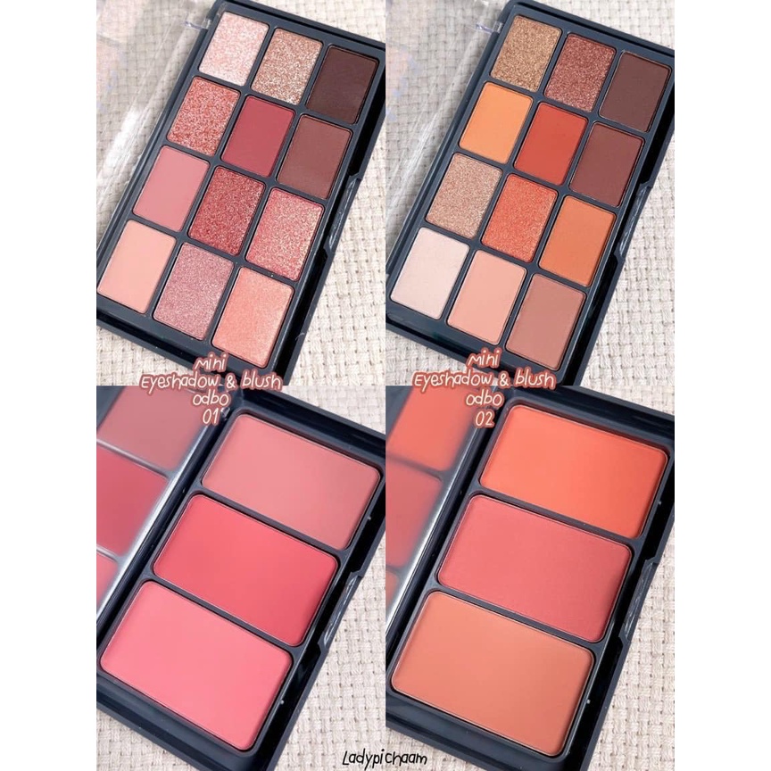 Bảng Phấn Mắt 12 Ô Odbo Mini Eyeshadow &amp; Blush