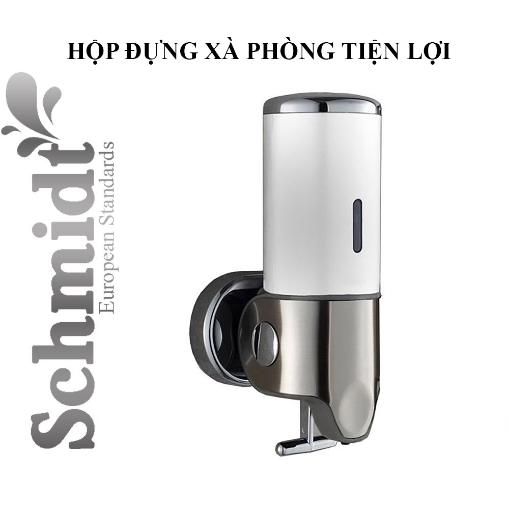 Bình Đựng Nước Rửa Tay Xà Phòng Schmidt Inox Treo Tường, Thiết Kế Tinh Tế, Bền Đẹp, Chắc Chắn, Nắp Bình Mạ Crome