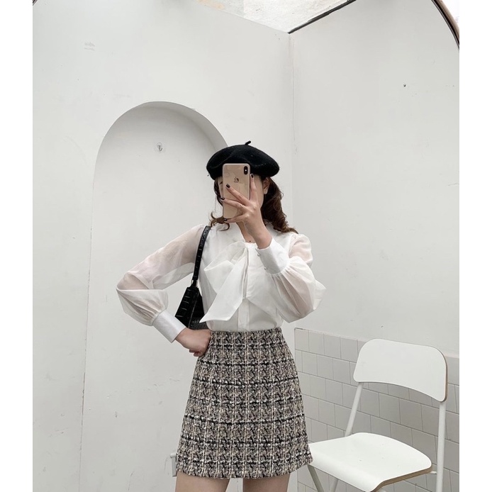 Áo sơ mi tay bồng cổ nơ khuy ngọc tiểu thư 2 lớp mặc tết, đi làm cực xinh /Hàng loại1 [Kèm Ảnh thật 100%] . GIÁ TỐT NHẤT | BigBuy360 - bigbuy360.vn