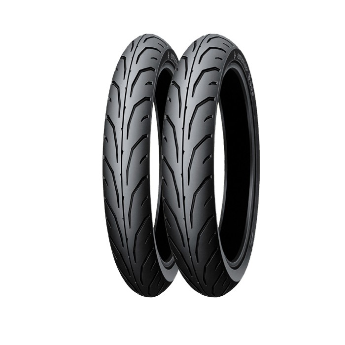 HN-Thay cặp lốp (vỏ) trước 2.25-17 TT + sau 2.50-17 TT Dunlop TT900 chính hãng cho Honda Dream, Wave nhỏ, Yamaha Sirius