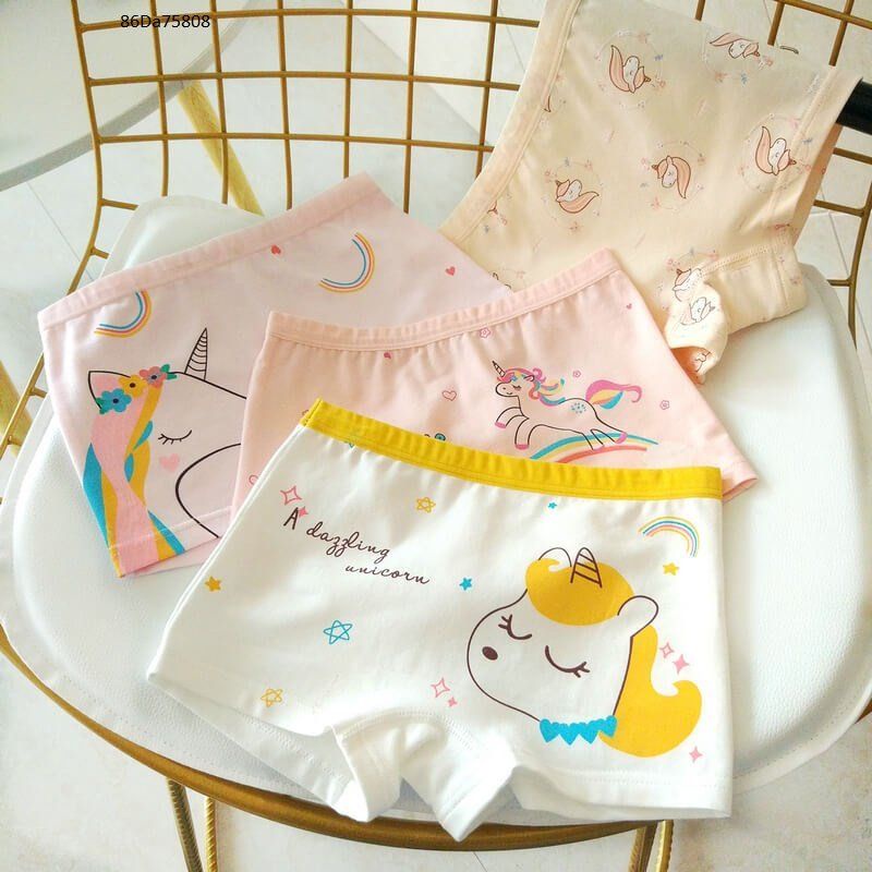 Set 4 quần chip đùi/ tam giác bé gái size trung đại cực đẹp
