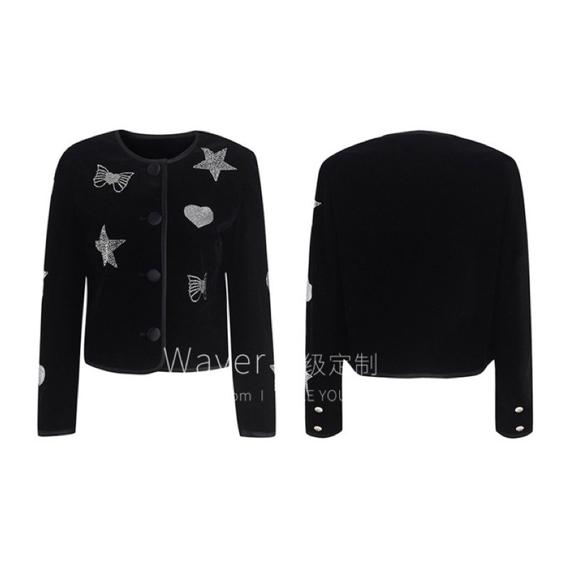 Áo vest nhung đính hạt Jennie Blackpink