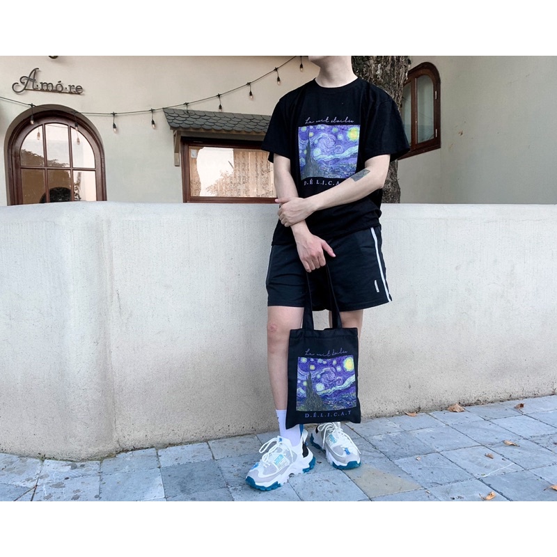 Áo phông tranh Starry Night Vangogh