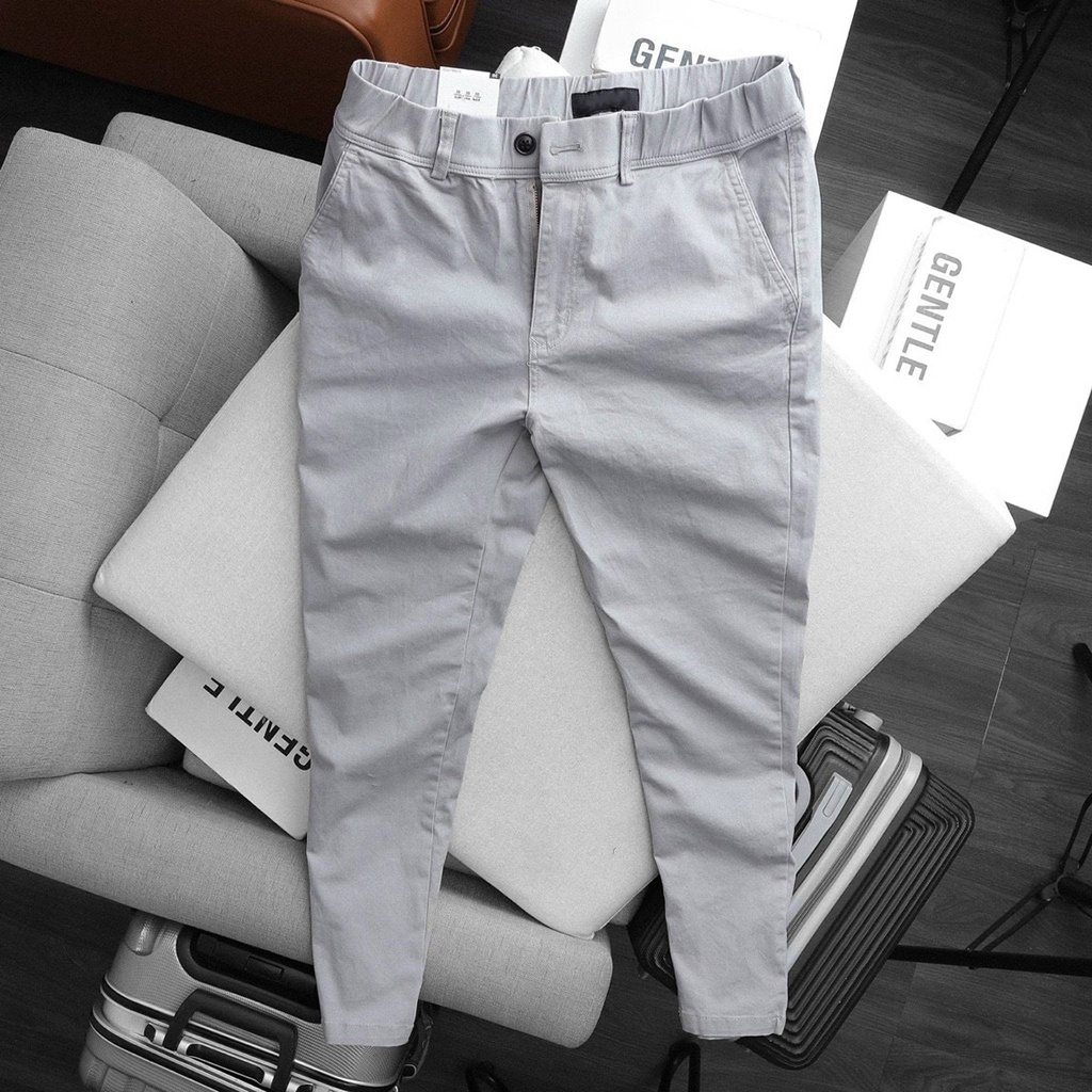 Quần Kaki Nam Dài Ống Suông Lưng Thun Form Slimfit Hàn Quốc Đẹp ANH DUY SHOP QK02