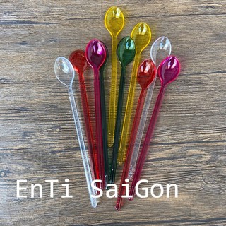 10 Muỗng Sinh Tố, Thìa Sinh Tố, Thìa Café, Muỗng Café Loại Màu Sắc 20cm