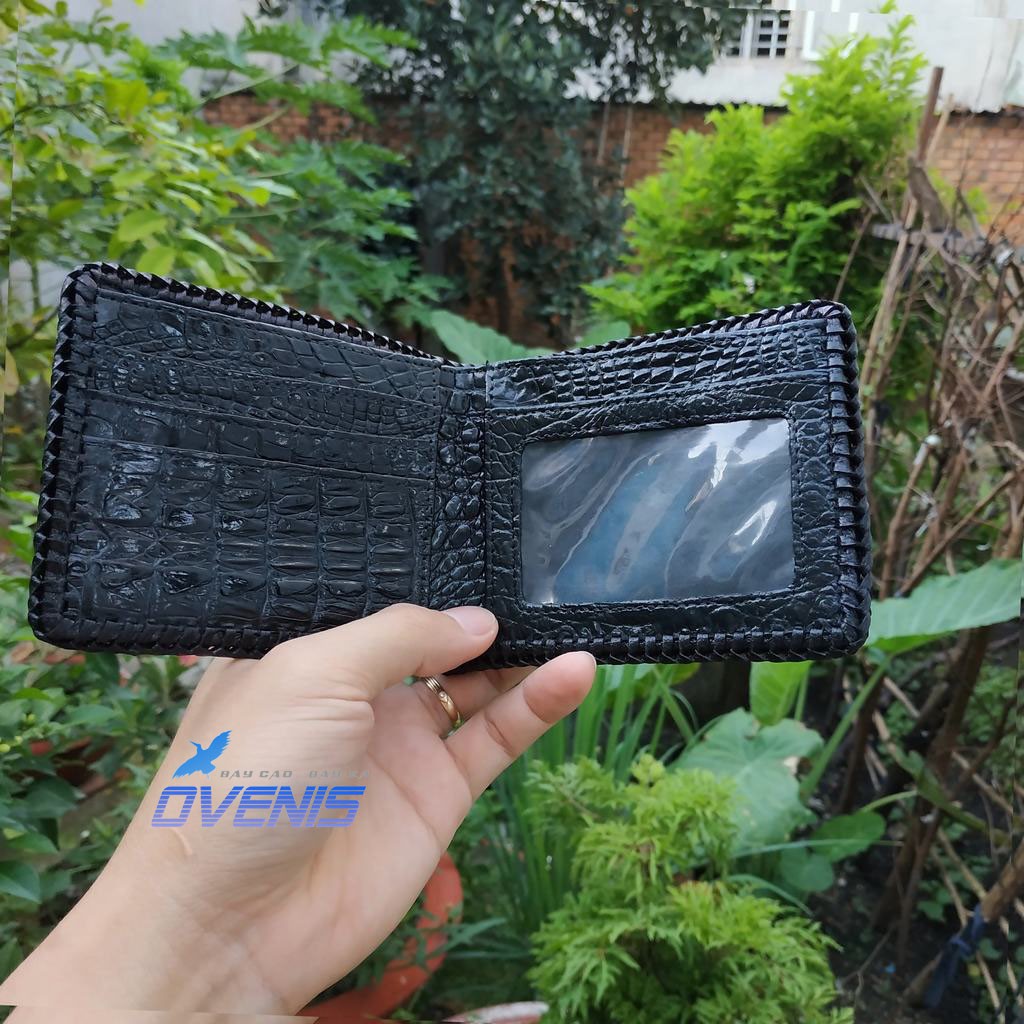 Siêu Phẩm Ví Cá Sấu 2 Mặt Đan Thủ Công