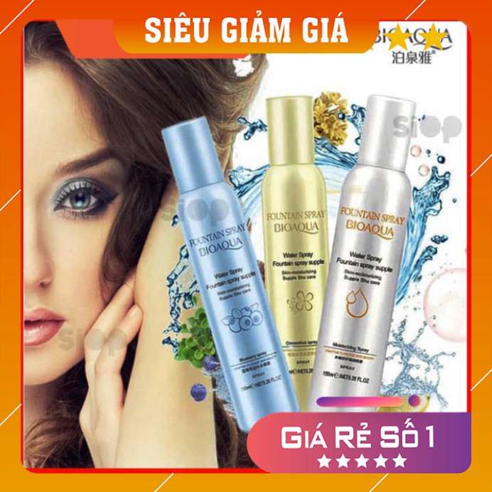 Xịt Khoáng Dưỡng Ẩm 💕Siêu Sale💕 Xit Khoáng Bioaqua 150ml Da Mịn Mượt, 100% Từ Thiên Nhiên, Hàng Nội Địa Trung | BigBuy360 - bigbuy360.vn