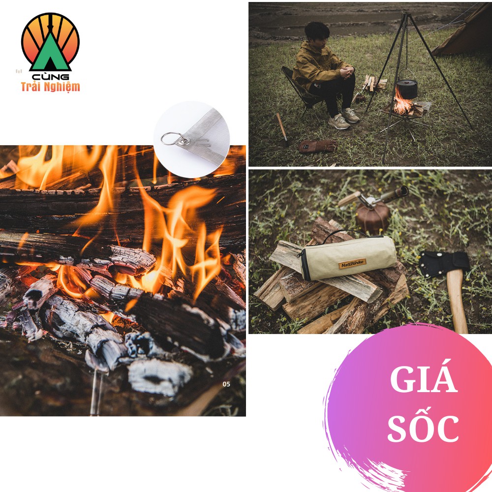 [CHÍNH HÃNG] Giá Đỡ Gấp Gọn Đốt Bếp Củi, Đốt Than Naturehike Dành Cho Dã Ngoại Picnic NH20SK001