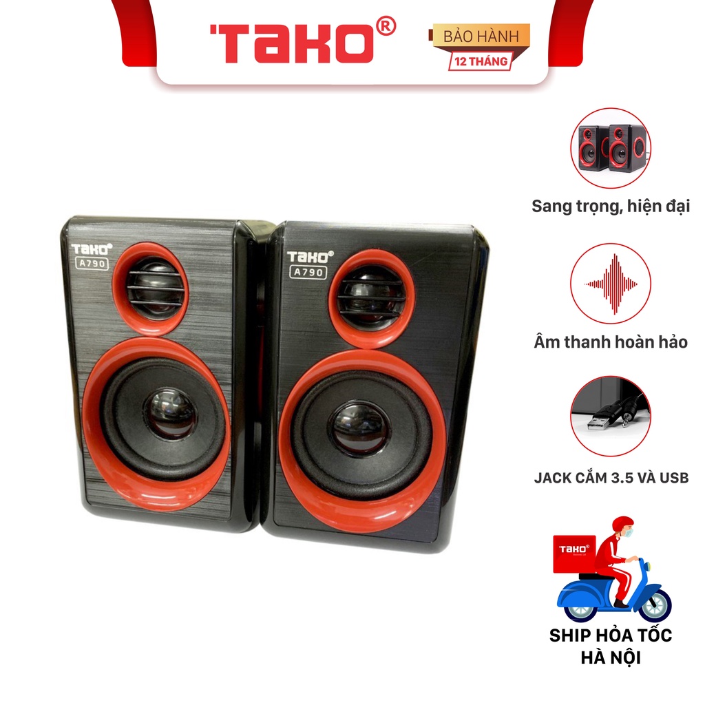 Loa vi tính cộng hưởng 2.0 TAKO A790 siêu trầm. Chính hãng Tako, BH 12 tháng