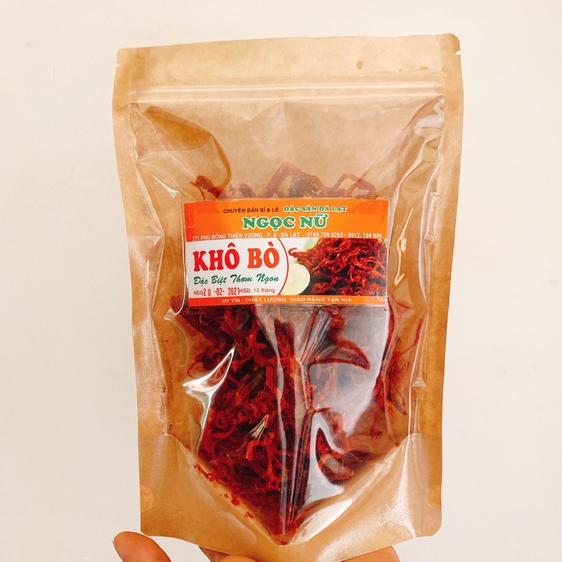 Khô Bò Sợi DLFresh Khô Bò Tẩm Gia Vị Túi 200gr