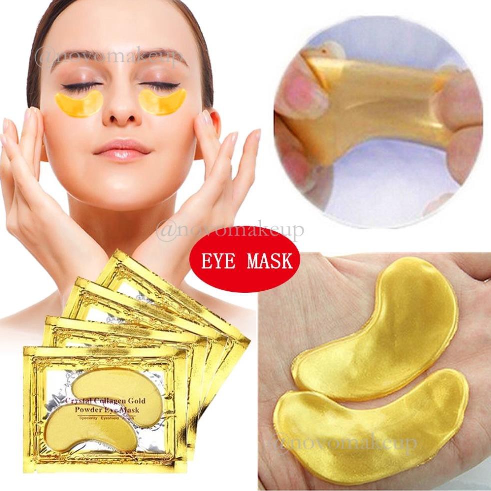 Mặt nạ mắt dạng gel tinh chất vàng 24K dưỡng ẩm chống nếp nhăn chống lão hóa