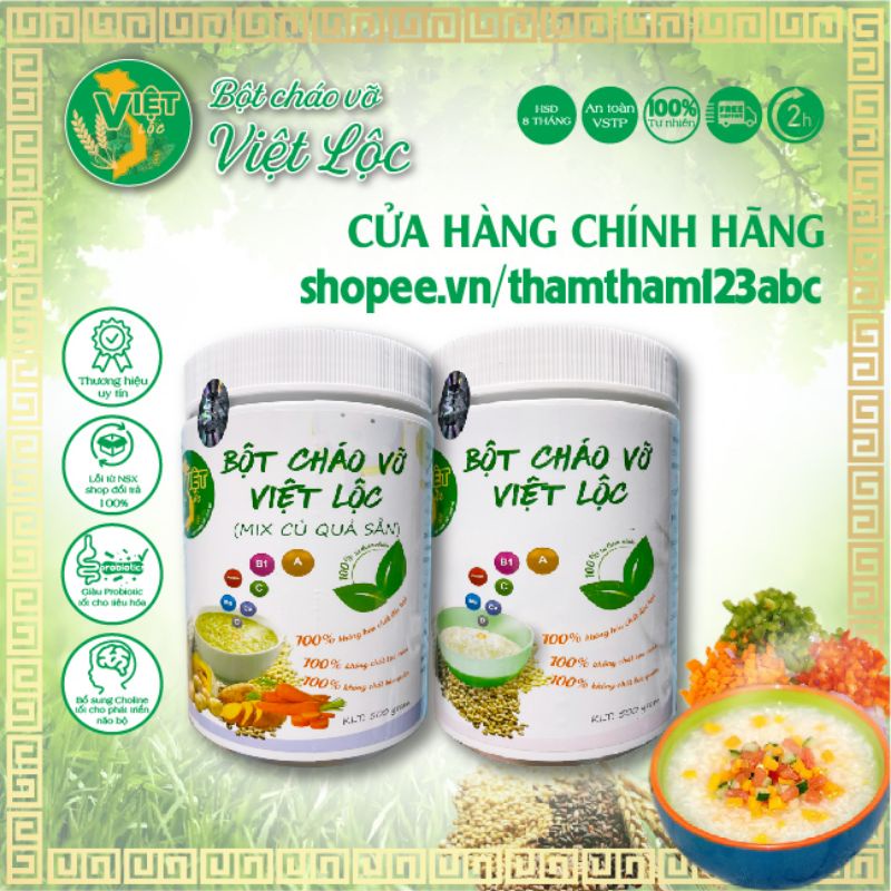 Cháo Hạt Vỡ Việt Lộc_ Cho Bé Ăn Thô Nguyên Chất Thơm Ngon Bổ Dưỡng