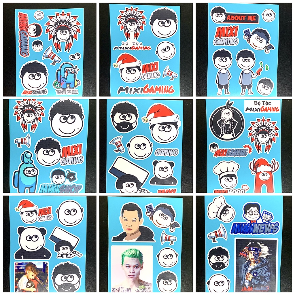 Sticker Độ Mixi Dán Nón Bảo Hiểm Chất Liệu PVC Chống Thấm Nước , Chống Bay Màu