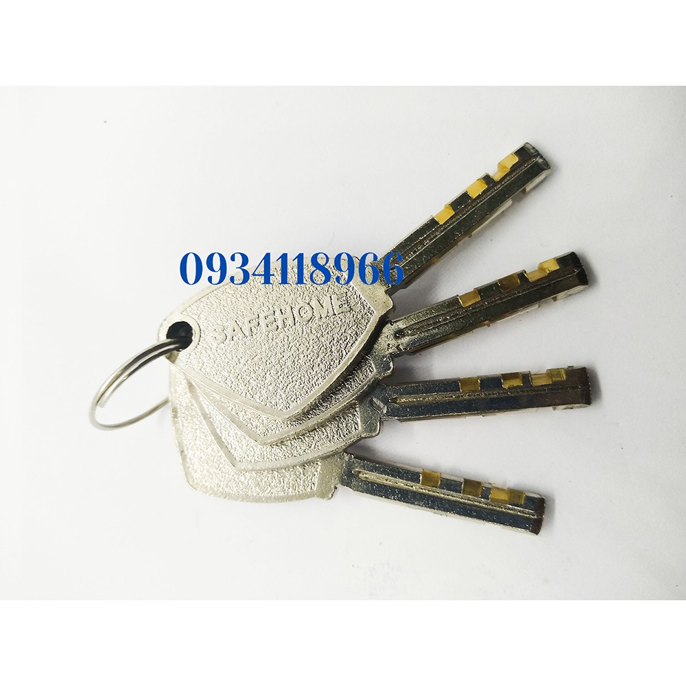 Bộ 4 và Bộ 5 ổ khóa 60mm dùng chung 1 chìa Safehome  - BH 12 tháng