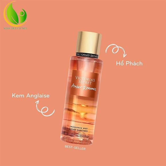 Xịt thơm toàn thân Body Mist Victoria's Secret mùi Amber Romance chính hãng Mỹ 250ml