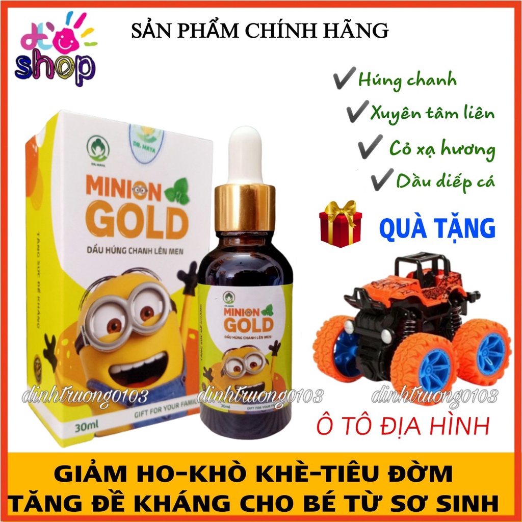 Dầu Húng chanh minion gold chính hãng - Tinh dầu húng chanh minion chính hãng tặng cốc thủy tinh