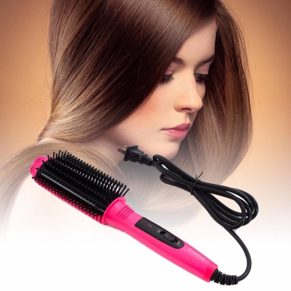 Lược điện tạo kiểu tóc Nova 8810 đa năng 💟 Lược Điện Uốn Cụp - Uốn Xoăn - Dập Xù Phồng