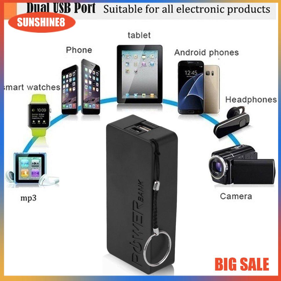 【SUN】[NEW]USB Powerbank Case Battery Storage Box Power Bank Case For Mobile Phones