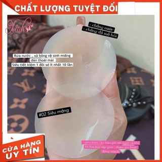 (ẢNH THẬT + VIDEO TỰ CHỤP) Hai miếng dán ngực silicon tàng hình siêu dính, siêu thật da