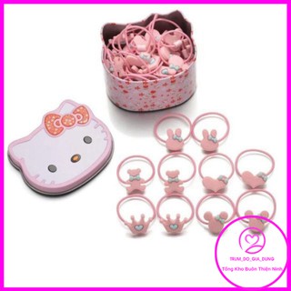 Hộp 40 dây cột tóc kitty cho bé gái