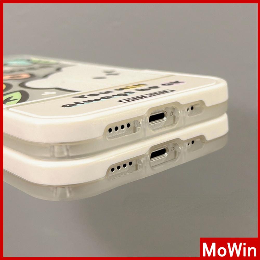 Ốp điện thoại giá đỡ ẩn acrylic mềm in gấu thích hợp cho iPhone 11 Pro Max 13 Pro Max 12 Pro Max 7Plus xr XS Max