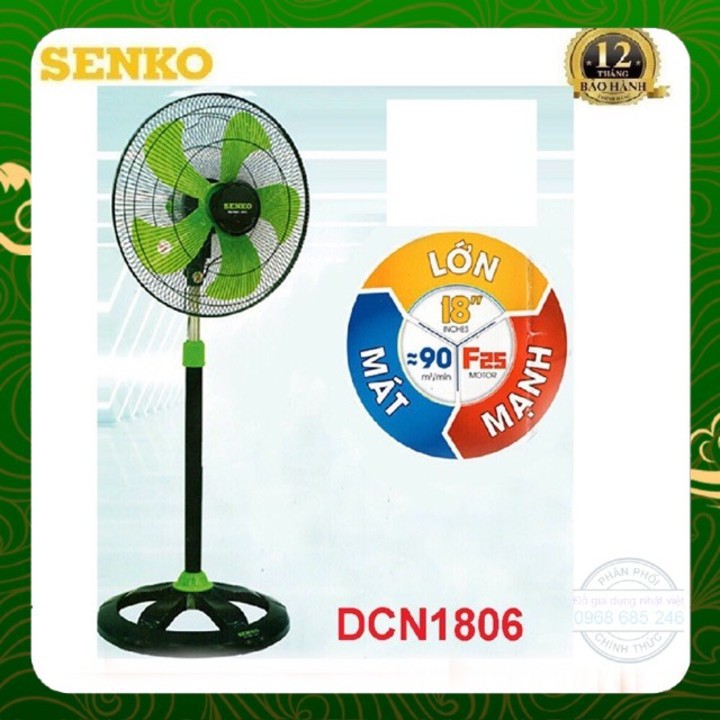 Quạt đứng công nghiệp Senko DCN1806 chính hãng