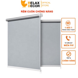 Rèm cuốn trơn chống nắng relax decor che nắng cửa sổ văn phòng giá rẻ đẹp cản sáng tốt 100% làm mọi kích thước