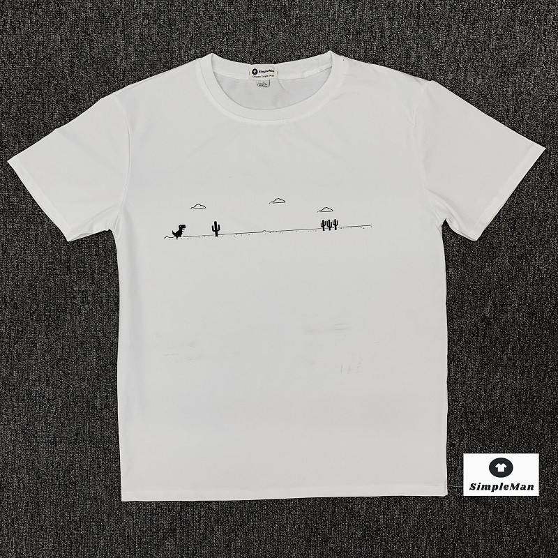 Áo thun nam tay ngắn cổ tròn SimpleMan hình đẹp đơn giản ( Áo Khủng long No internet ) | BigBuy360 - bigbuy360.vn