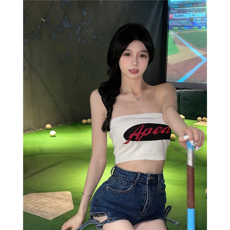 Cocory vn Áo Croptop Dáng Ôm In Chữ Thời Trang Mùa Hè Quyến Rũ Cho Nữ