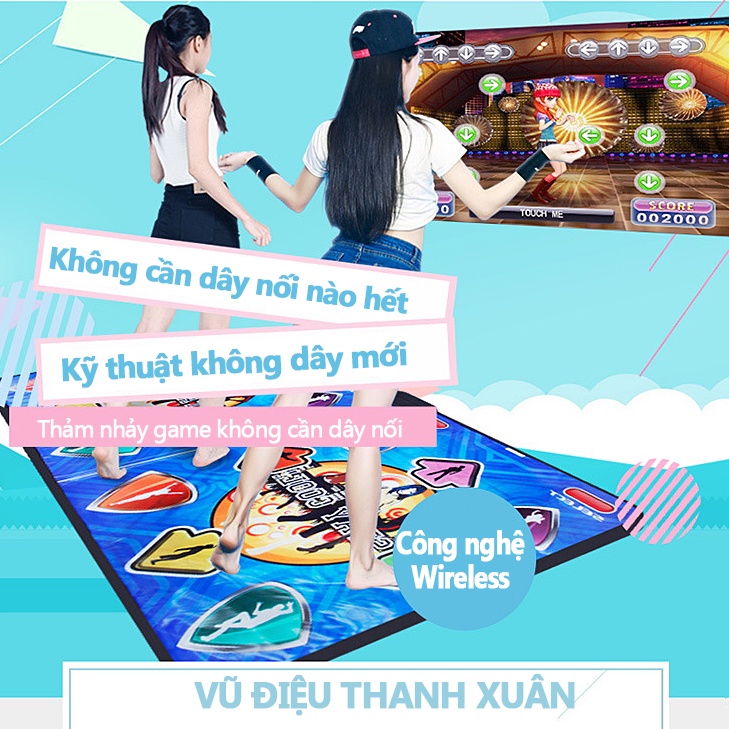 Thảm nhảy audition tại nhà tập nhảy thảm game,chơi game nhảy có dây, kết nối máy tính TV có tay cầm có dây thảm nhảy