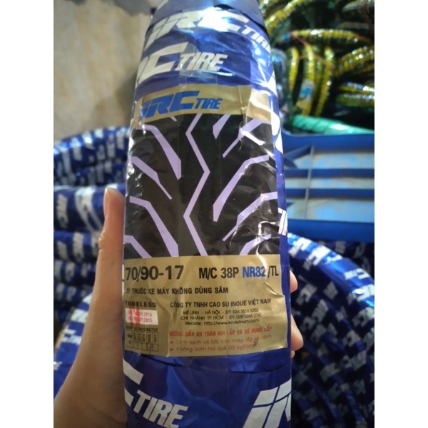 Lốp vỏ trước Exciter 135 không dùng ruột ( Đúc) 70/90_17