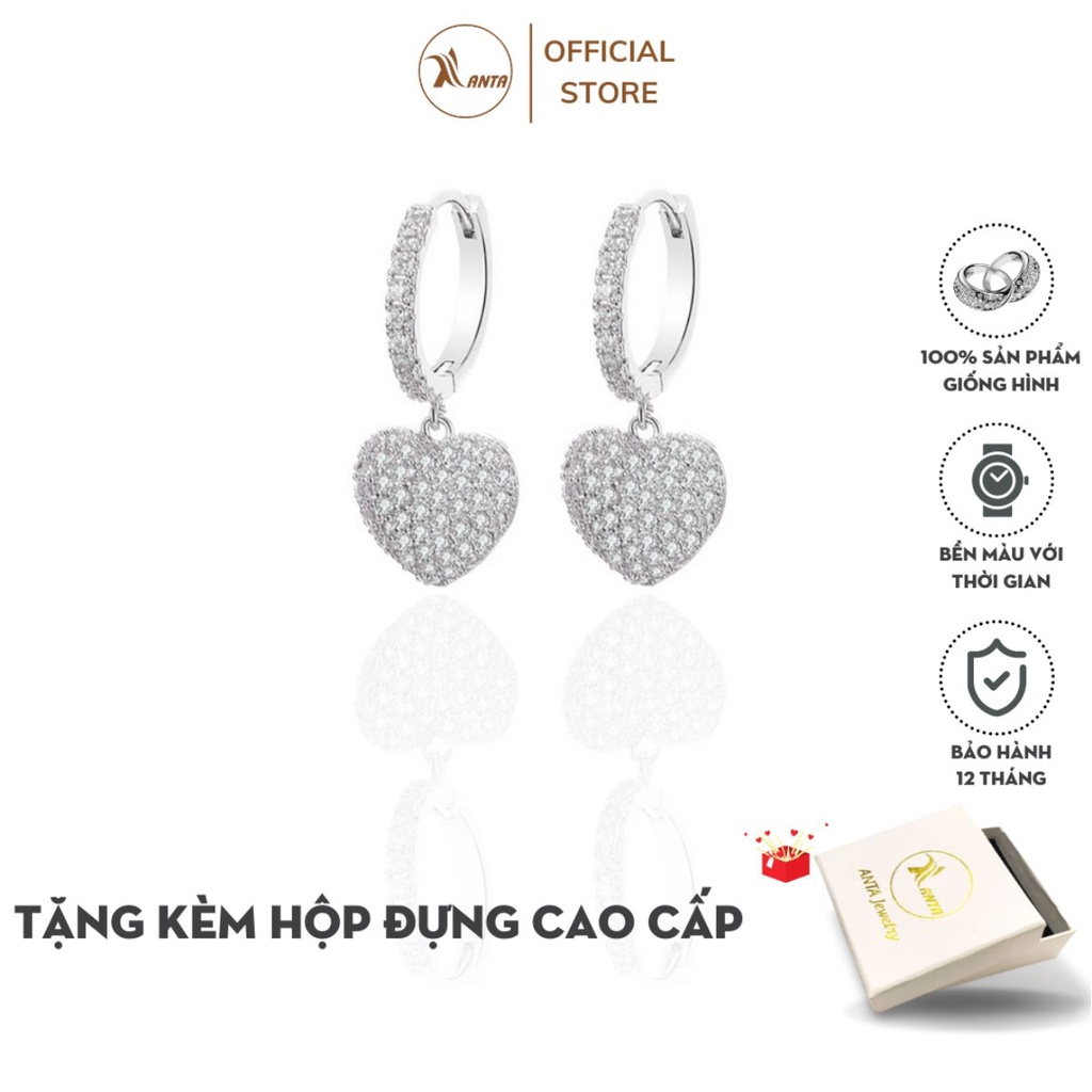 Khuyên tai trái tim dành cho nữ ANTA Jewlery - ATJ9029