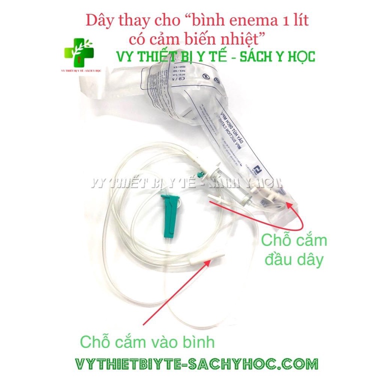 Dây thay cho “bình enema 1 lít có cảm biến nhiệt” tặng kèm 1 dây thay