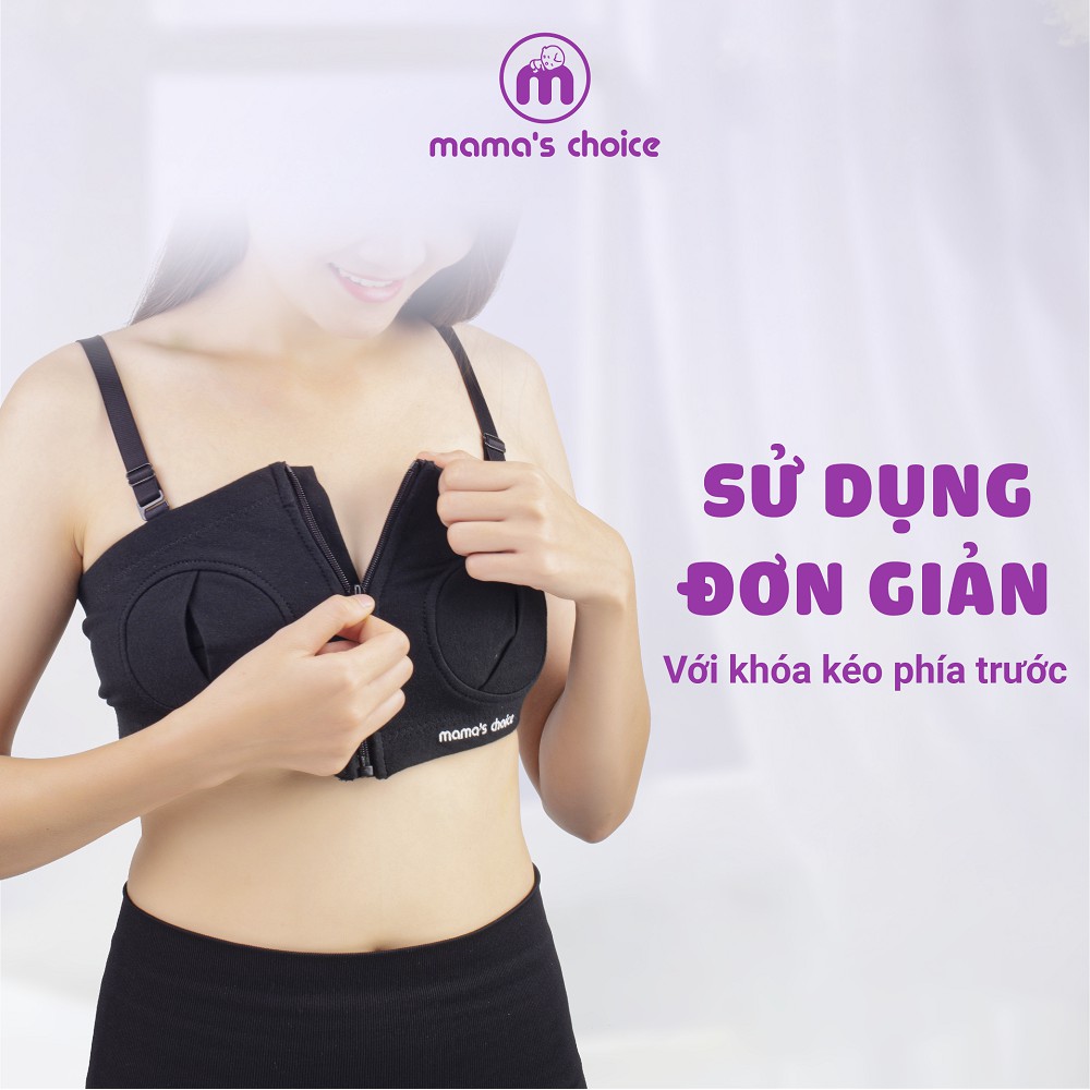 Áo Hút Sữa Rảnh Tay Mama’s Choice, Mặc Hút Sữa Cho Mẹ, Có Dây Giữ Bình Hút Sữa Chắc Chắn, Chất Liệu Thoáng Khí, Freesize